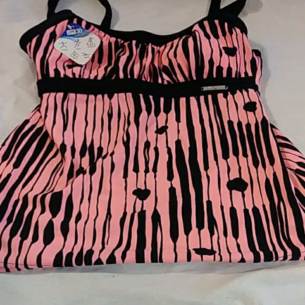 Zero X Swim Gear Tankini Top 8 Orange/Blk